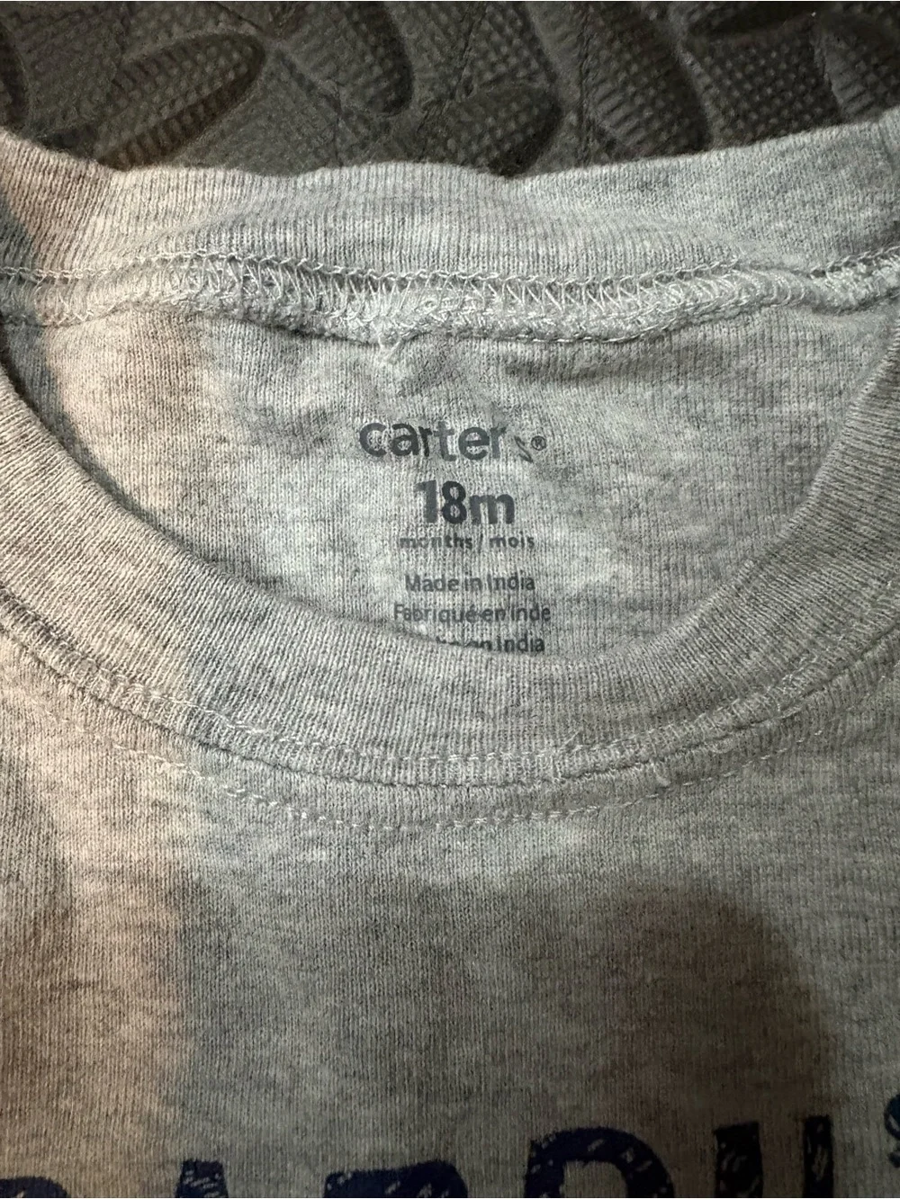 Carter's Gray Baby One-Piece Bodysuit with Drum Graphic - Daddy's Noise Maker